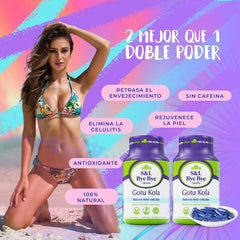 Bye Bye Gotu Kola packaging label highlighting product benefits and usage.