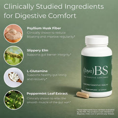 ByeBS slippery elm bottle coats the gut for gentle comfort