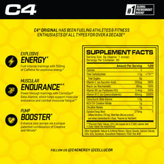 C4 Original Fruit Punch prepared drink shows vitamin C support for immune-friendly fueling.