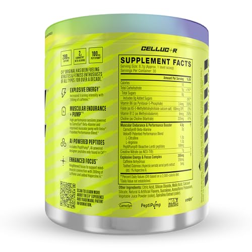 C4 Original packaging graphic emphasizes trusted formula for workouts.