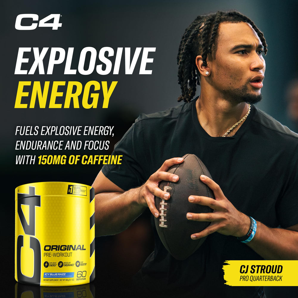 C4 Original label artwork emphasizes flavor and formula.