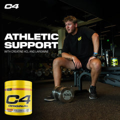 C4 Original bottle with arginine and citrulline for improved blood flow.