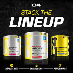 C4 Ripped Sport label showcases flavor and ingredients