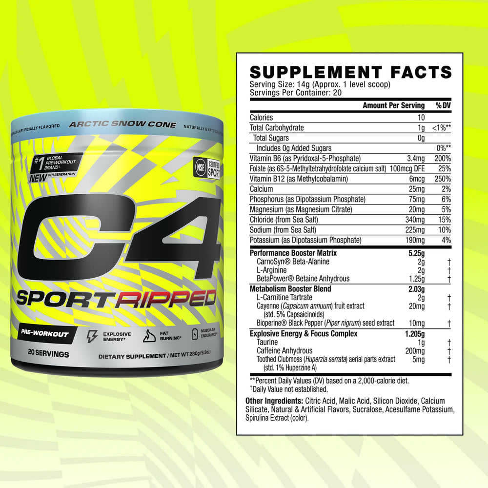 C4 Ripped Sport twist-open canister demonstrates prep-ready packaging for training.