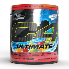 C4 Ultimate Hawaiian Punch tub front showing the sugar-free energy formula