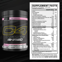 C4 Ultimate Shred cayenne fat-burn close-up emphasizes metabolism-supporting spice