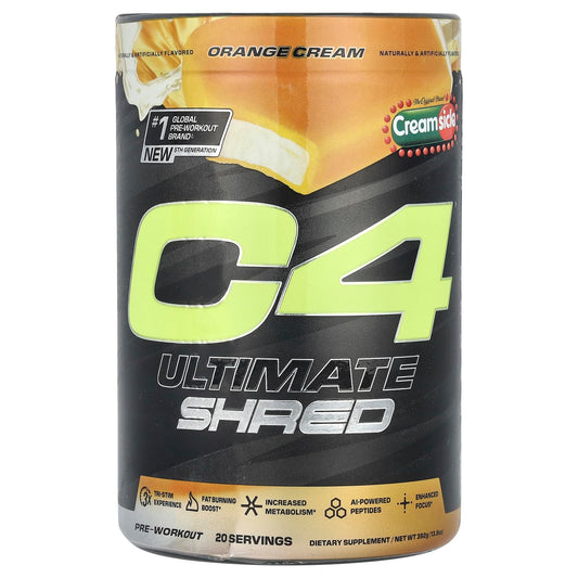 C4 Ultimate Shred bottle pour for energy-boosting pre-workout