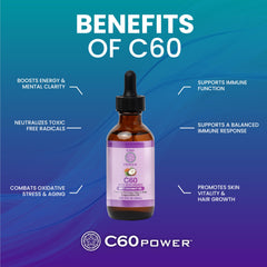 Pour-ready C60 Purple Power in MCT oil showing smooth texture and quick absorption.