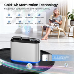 CACAFSFY Waterless diffuser side view highlighting slim portable design