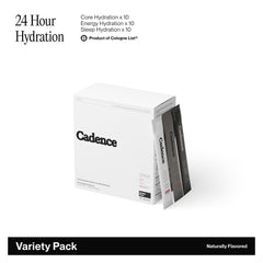 Cadence Sleep Hydration sachet featuring sleep-support blend for overnight hydration