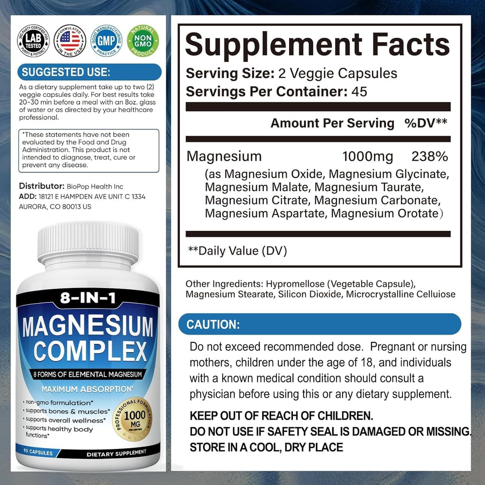 Dose scoop with Caicieter Magnesium Complex for easy daily intake.