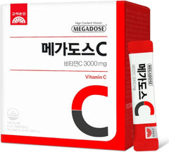 Caincosmetic Megadose Vitamin C powder sticks in a convenient pack for daily boost.