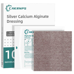 CAKRNPS silver calcium alginate dressing 4x4, high absorbency for wound exudate management