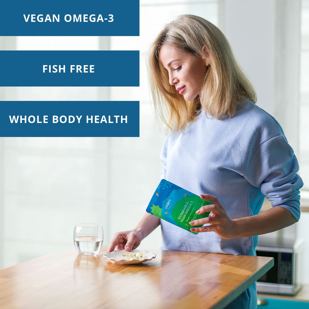 Calgee carrageenan-free label signals clean, vegan-friendly formula.