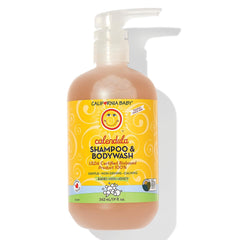 California Baby Calendula Shampoo bottle for sensitive skin during bath time.