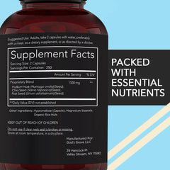 California Basics vegan fiber capsules for men support regularity when taken with water.