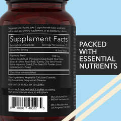 California Basics vegan fiber capsules arranged for plant-based support