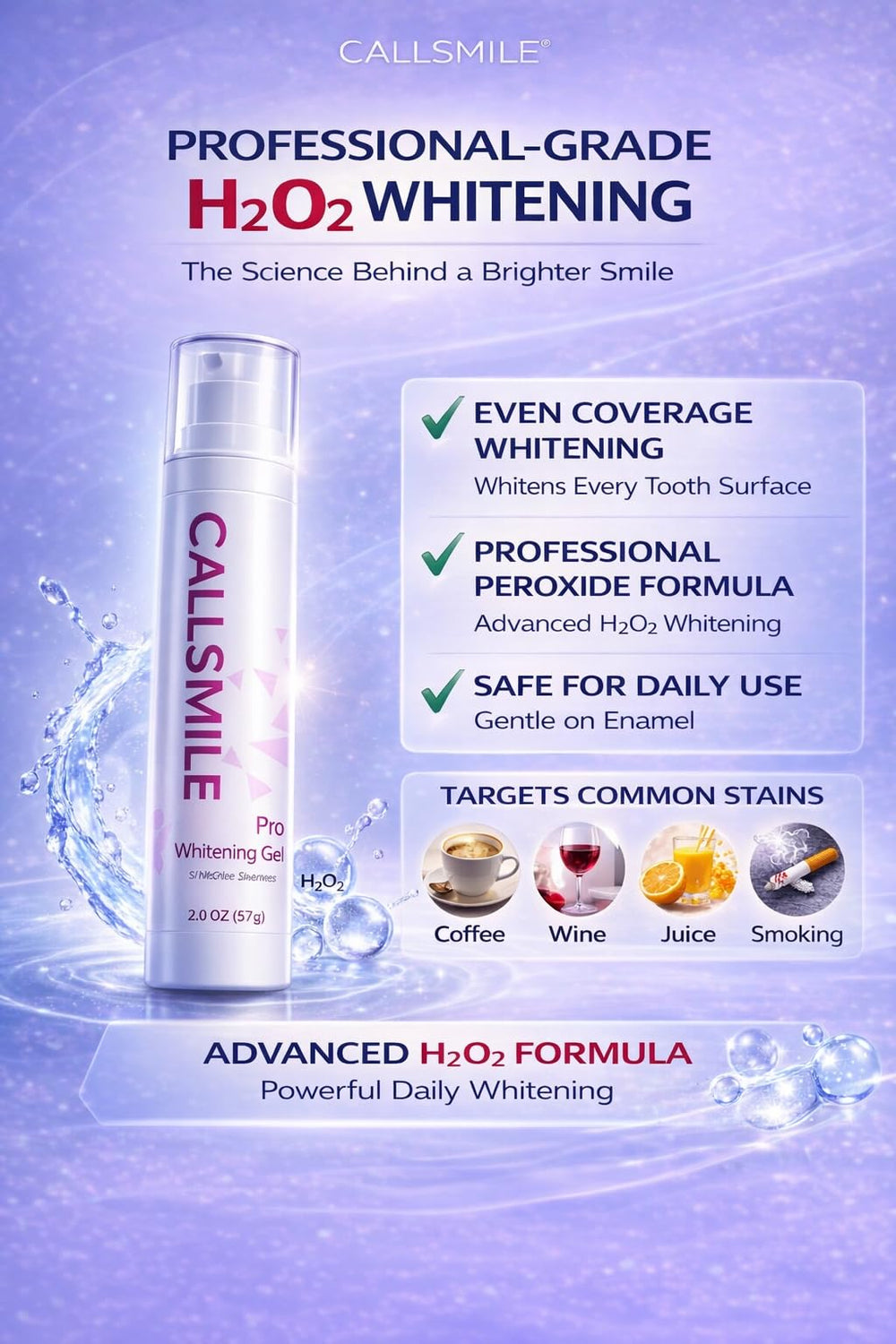 CallsMile Pro results up to 6 shades brighter in 30 days