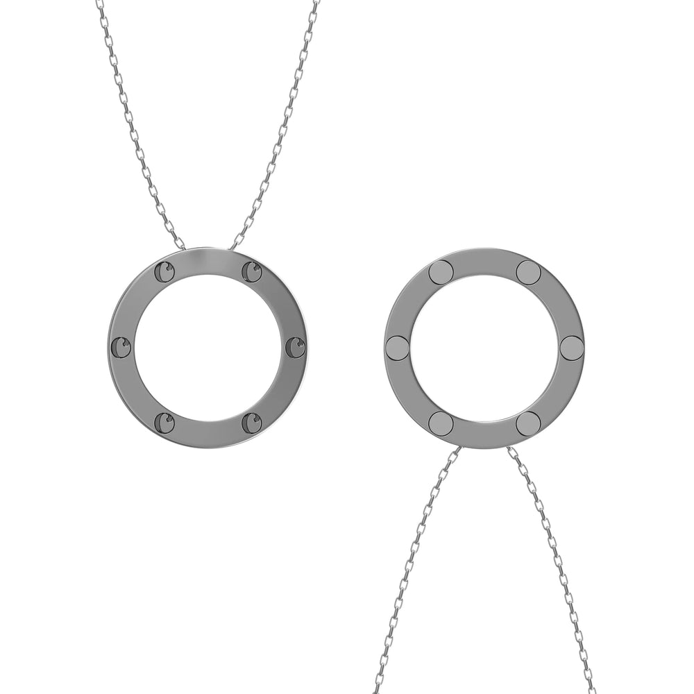 CALMI magnetic wellness pendant front view for daily unisex wear.