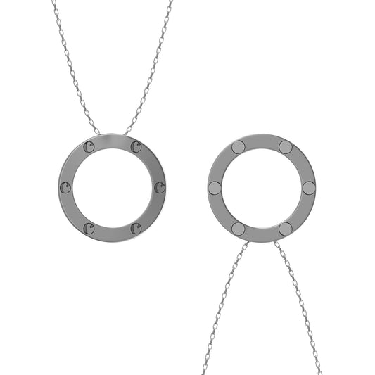 CALMI magnetic wellness pendant front view for daily unisex wear.