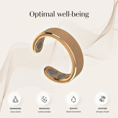 CALMI magnetic wellness ring adjustable design with stretchable steel for versatile fit