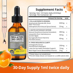 CalmSphere NADPlus drops in daily-use scene with clear ingredient emphasis.