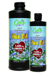 Cal's Flax Oil near a pet bowl hints pet use