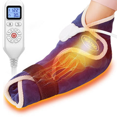 CAMECO foot-ankle heating pad on foot offering targeted warmth and relief