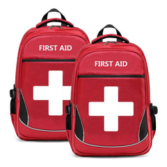 Camoredy red multi-pocket first aid bag two-pack for organized supplies