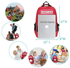Camoredy first aid bag red multi-pocket design for easy access