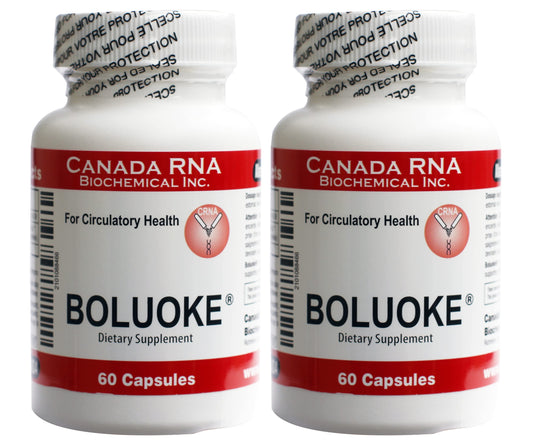 Canada RNA Boluoke bottle front showing 60 capsules for daily use