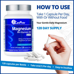 CanPrev 200mg bottle in bedroom scene suggesting nighttime calm
