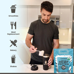 Cantein USDA organic seal label confirming organic and non-GMO ingredients.
