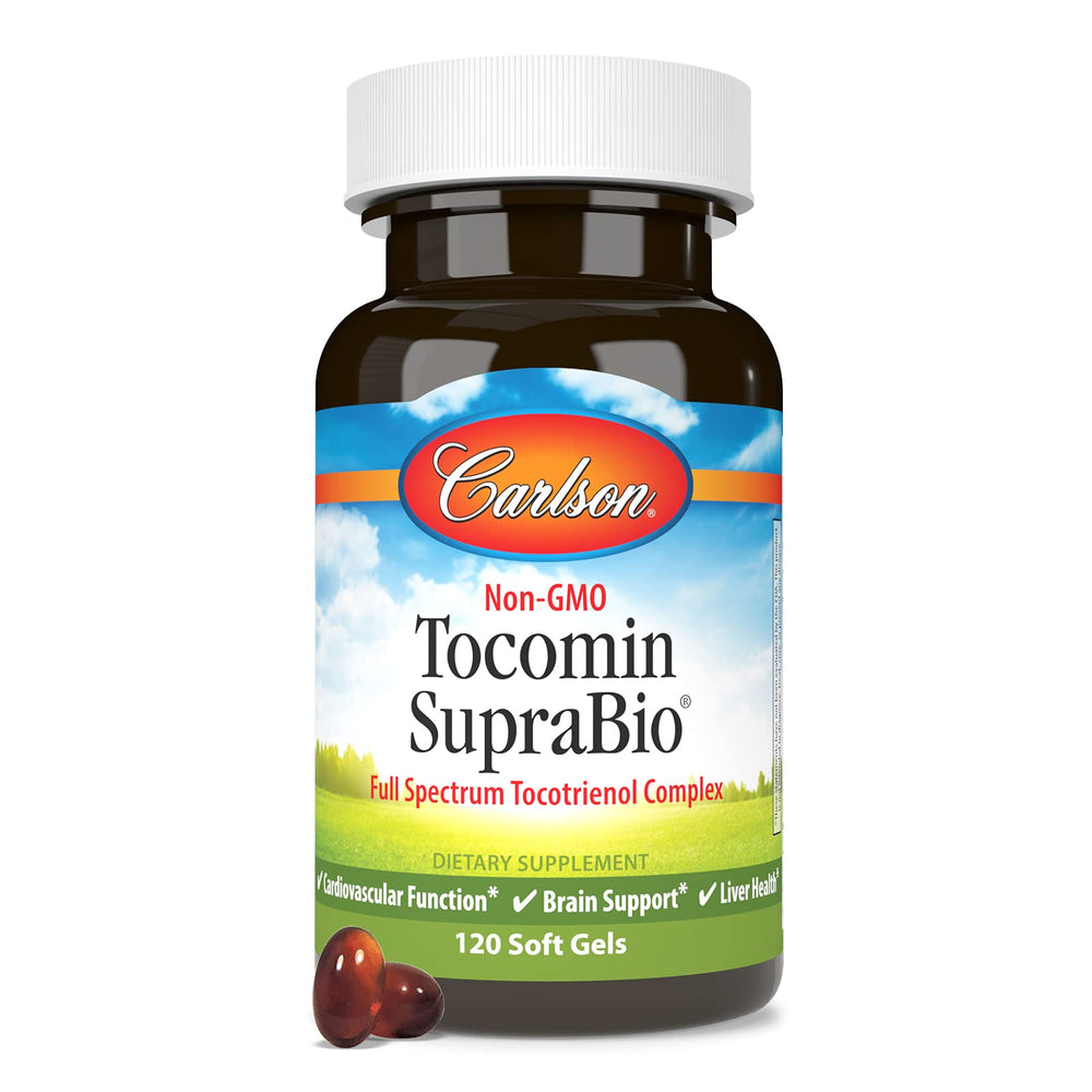 Carlson Tocomin SupraBio absorption-optimized softgels illustrate efficient nutrient delivery