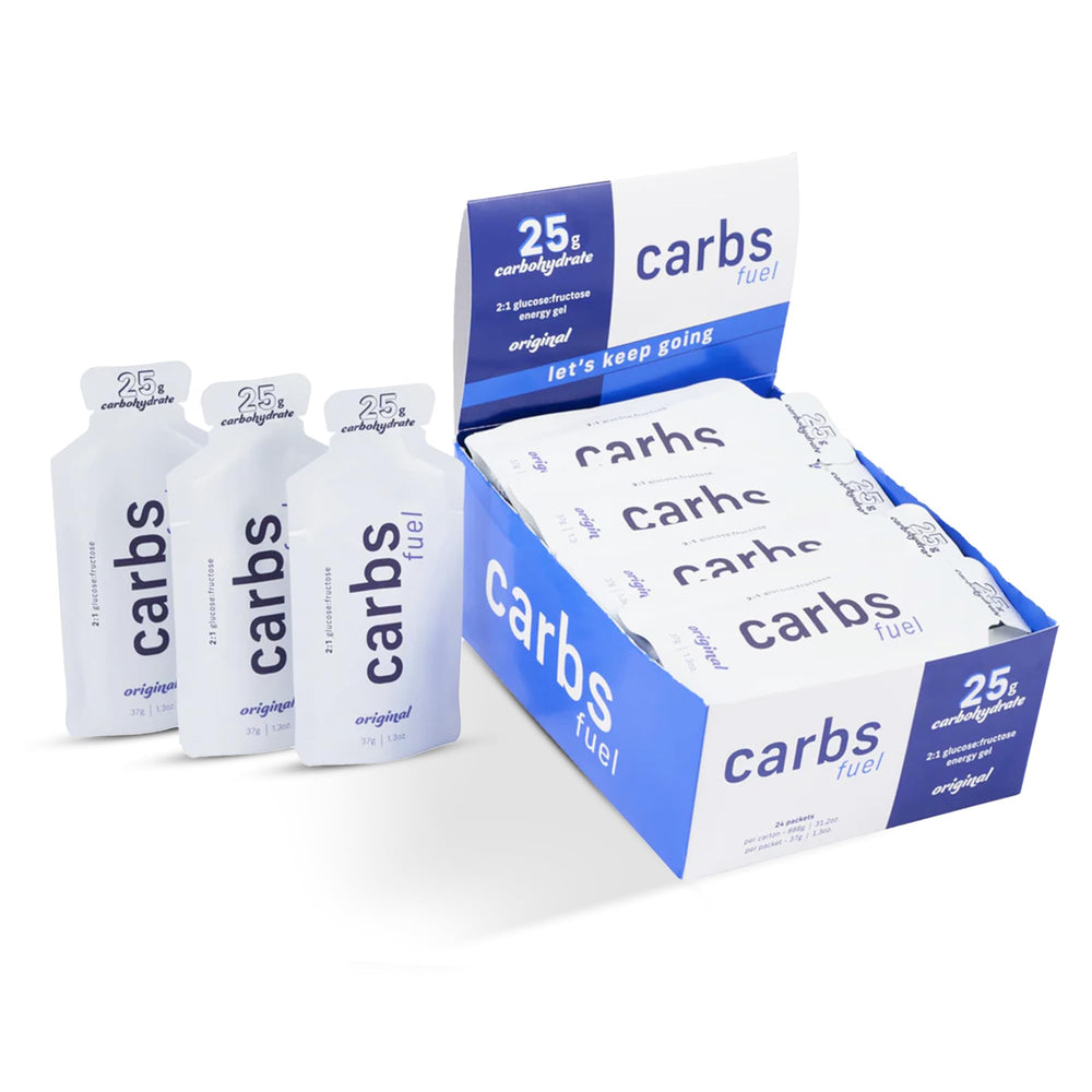 Carbs Fuel Original Energy Gel pack closeup for convenient on-the-go fueling
