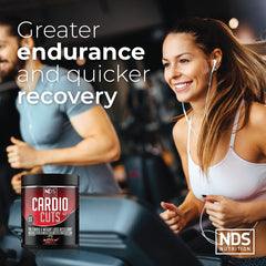Cardio Cuts Nutrition 4.0 Cherry Slush label close-up highlights key ingredients