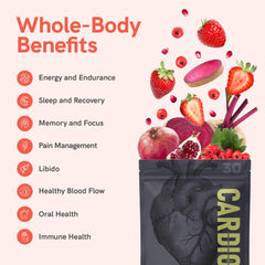 Cardio Miracle nutrient-dense blend label highlighting 50 nutrients