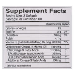 CardioTabs Omega-3 Lemon Minis pour shot showing small, easy-to-swallow capsules