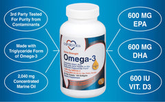 CardioTabs Omega-3 softgels citrus berry flavor for easy daily intake