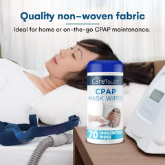 Care Touch CPAP Wipes no rinse required for quick cleaning
