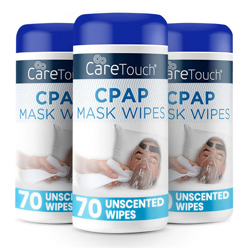 Care Touch CPAP Wipes unscented pack close-up for hygienic mask cleaning