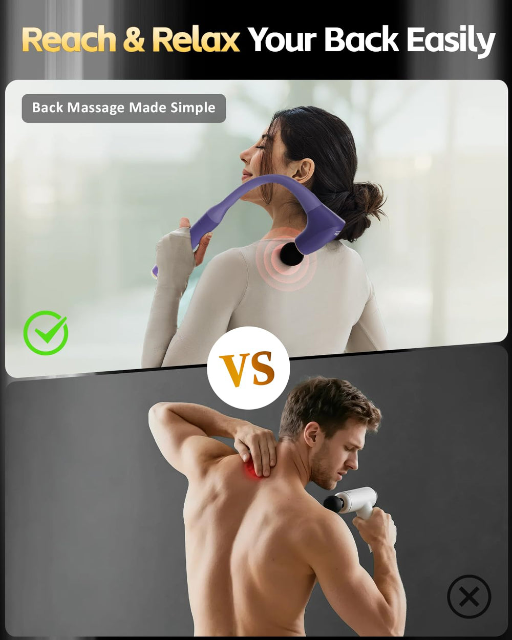 CAREKING extended-handle design reaches shoulders and lower back without bending.