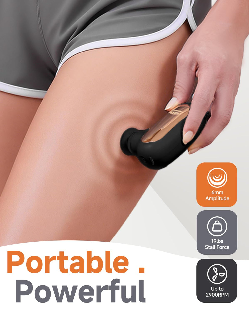 CAREKING Mini Massage Gun operates quietly for office or travel.