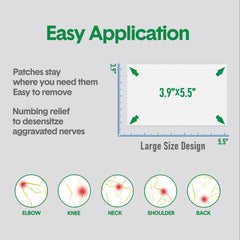 Careland single-use patch with clear pouch and packaging guidance for safe application.