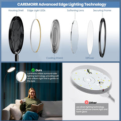 CAREMORR lamp with five brightness levels and timers for customization