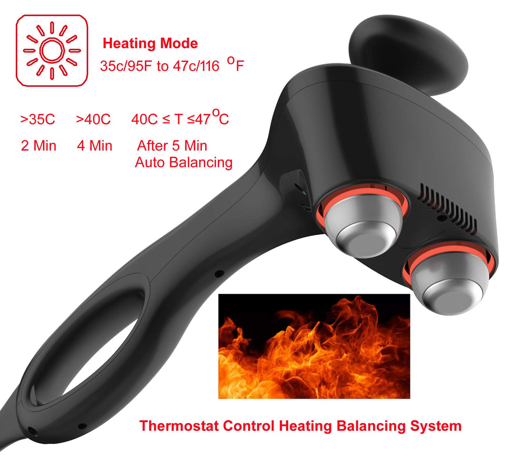 Carepeutic Bionic-Point double aluminum massage heads for durability