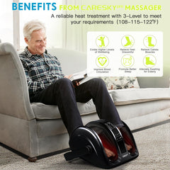 CARESKYpro foot massager deep kneading rollers soothe muscles