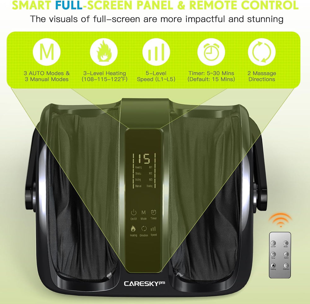 CARESKYpro foot massager side view ergonomic design for calves and feet