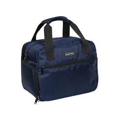 Carfany CPAP bag front view in blue showing travel-ready, compact design.