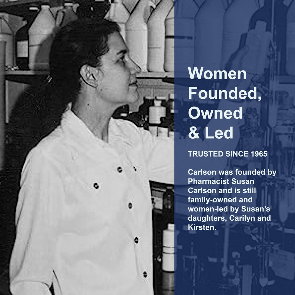 Carlson 250ml liquid bottle for easy daily supplementation